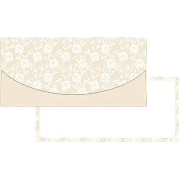 Obálka Alvarak Dárková obálka na peníze Krémová s růžemi