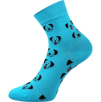 Dámské ponožky Voxx Dámské ponožky Felixa modré pejsci (Dámské střední ponožky)