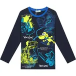 CHLAPECKÉ TRIČKO tm.modré Kugo GC9796 (Chlapecké tričko dlouhý rukáv)
