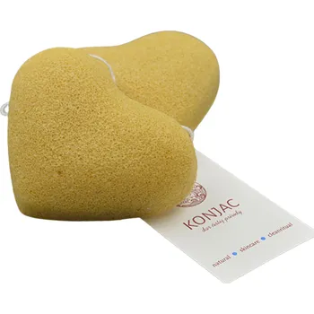 Odličovací ubrousek Konjac Konjaková houbička s extraktem z kurkumy, 1 ks Tvar: Srdíčko