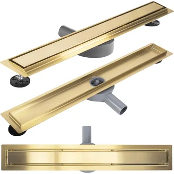 Odvodňovací žlab Odtokový žlab REA NEOX PRO 100 cm, zlatý kartáčovaný