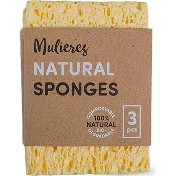 Prací gel Mulieres Sada univerzálních mycích houbiček (3 ks) - 100% kompostovatelné
