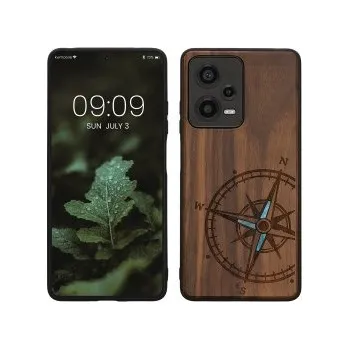 Pouzdro na mobilní telefon Dřevěné pouzdro pro Xiaomi Redmi Note 12 Pro 5G - béžová