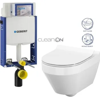 GEBERIT KOMBIFIX ECO, nádržka UP 320 bez tlačítka + WC CERSANIT CLEANON CREA OVÁL + SEDÁTKO 110.302.00.5 CR1
