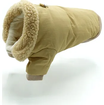 Obleček pro psa Teddy aviator - zimní bunda pro psy Béžová 30 cm