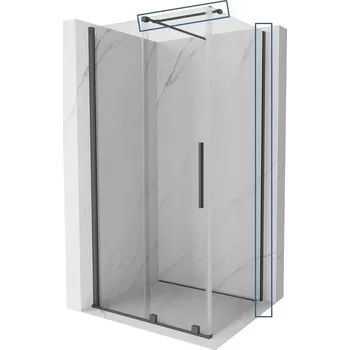 MEXEN - VELAR montážní sada pro instalaci na stěnu grafit metal 870-00-95