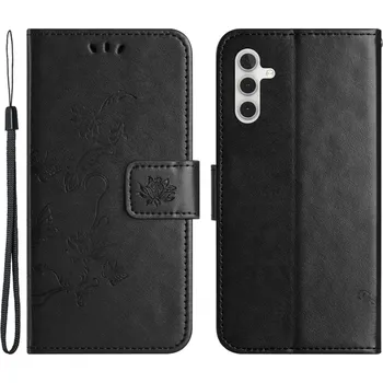 Pouzdro na mobilní telefon Flower knížkové pouzdro na Samsung Galaxy S24 - černé