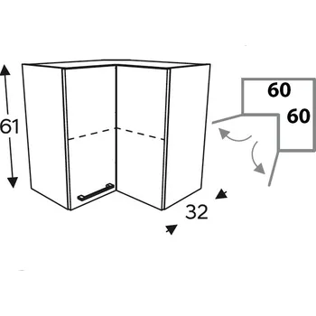 Kuchyňská skříňka Kuchyňská skříňka Mono M WRP60/61