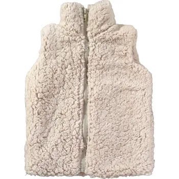 Dívčí vesta Beránková vesta Monkey Mum® - Béžová 86/92