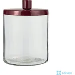 Svícen s úložnou sklenicí bordó IB Laursen průměr 11 x 16,5 cm