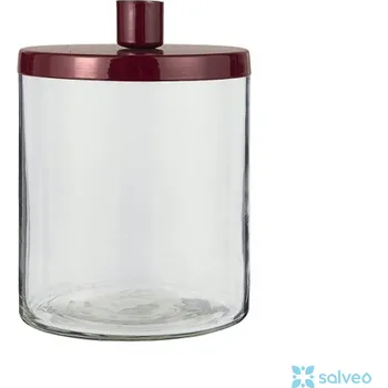 Svícen Svícen s úložnou sklenicí bordó IB Laursen průměr 11 x 16,5 cm