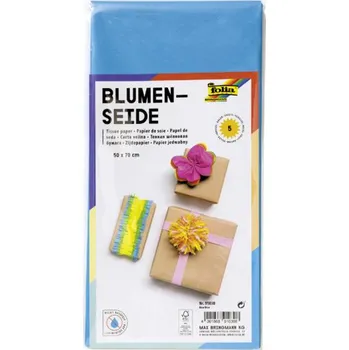 Barevný papír Papír hedvábný modrý tyrkys 20g/m2