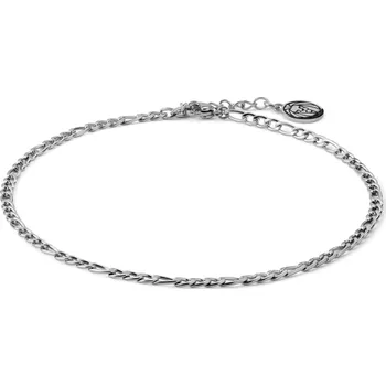 Řetízek Pánský řetízek na nohu figaro z nerezové oceli stříbrné barvy - Lucleon