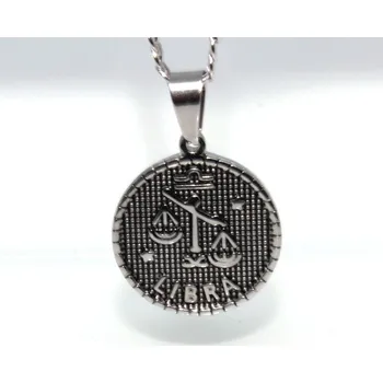 Náhrdelník Steel Edge Přívěsek se znamením z chirurgické oceli WJHC797 - Váhy