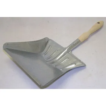 Lopatka na smetí pozink silná s dřevěnou rukojetí 2127