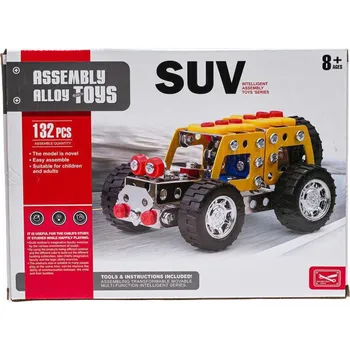 ostatní stavebnice Stavebnice kovová konstruktor Auto SUV 132 dílků set s nástroji