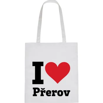 Plátěná taška - I love Přerov Černá