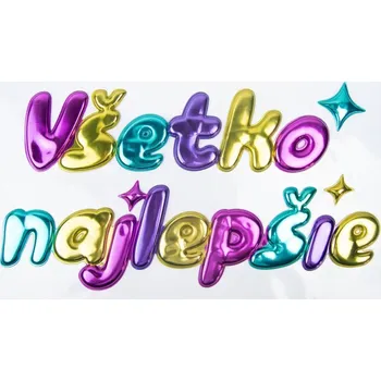 samolepka Alvarak Samolepicí fóliová 3D samolepka Všetko najlepšie