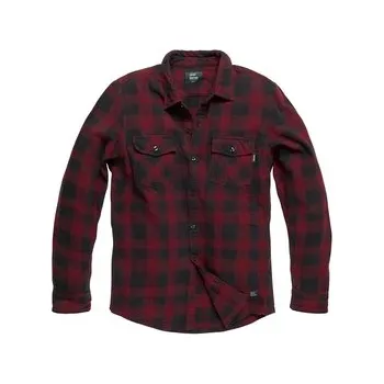 Pánské oblečení Košile Vintage Industries Globe Heavyweight - červená, XXL