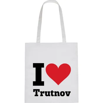 Nákupní taška Plátěná taška - I love Trutnov Růžová
