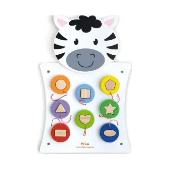 Dřevěná hračka Dřevěná nástěnná hra - barvy a tvary