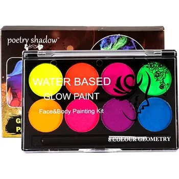 Přípravek na tvář FunCo Dětská sada barev na obličej a tělo neonová 8 ks