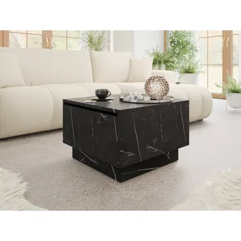Konferenční stolek s úložným prostorem Naeska 60 x 60, Barva: černý mramor MIRJAN 5903211338359