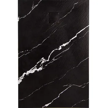 Sprchová vanička BPS-koupelny Obdélníková akrylátová sprchová vanička HYD-OSV-RIKO 120x90 černý mramor