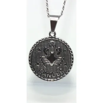 Náhrdelník Steel Edge Přívěsek se znamením z chirurgické oceli WJHC797 - Rak