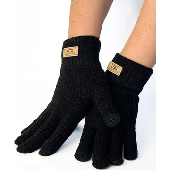 Rukavice Dámske čierne rukavice vhodné pre dotykové displeje, VELIKOST UNI