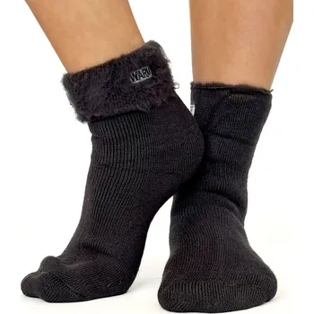 Dámské ponožky Bavlněné trendy dámské ponožky v tmavě šedé barvě, VELIKOST 35 - 38