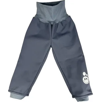 Chlapecké kalhoty MODADETI Dětské softshellové kalhoty ADELLiNO s fleecem a reflexem šedé - 92