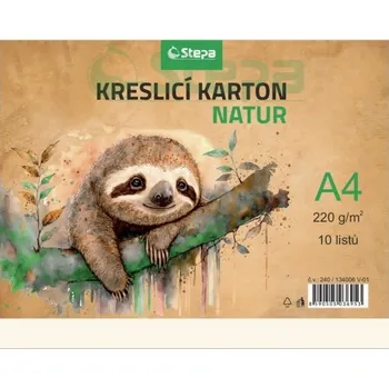 Kreslicí karton A4 220g 10ks natur