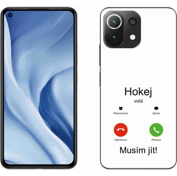 Pouzdro na mobilní telefon Gelový kryt mmCase na Xiaomi 11 Lite 5G NE - hokej volá bílé pozadí