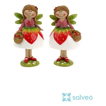 Víla jahodová s košíčkem vpravo nebo vlevo 10 x 19 x 8 cm