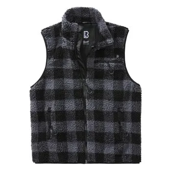 Oblečení a móda Vesta Brandit Teddyfleece Vest Men - šedá-černá, 3XL