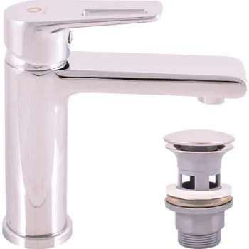 Vodovodní baterie RAV-SLEZÁK Slezák-RAV: Vodovodní baterie umyvadlová s výpustí click-clack COLORADO CO129.5 Chrom č. 2 flexi hadice 1/2''