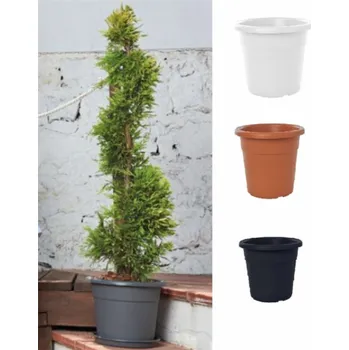 Hrnec plastický hrnec DOMOLETTI MA000050-120, O50 cm, antracit sp.