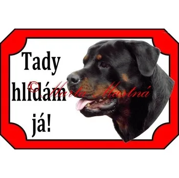 Cedulka rotvajler profil 2 - Bez samolepicí vrstvy
