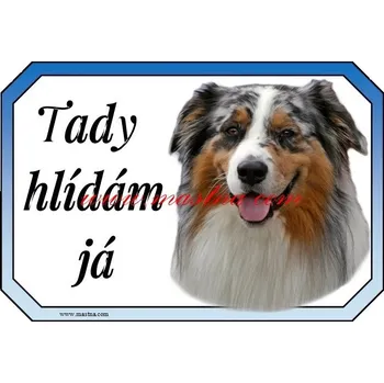 Cedulka australský ovčák blue - Bez samolepicí vrstvy