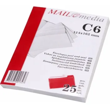 Obálka Obálky C6, 25 ks