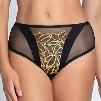 Kalhotky Lise Charmel - Eclats d'or kalhotky vyšší noir or XL ACJ0329