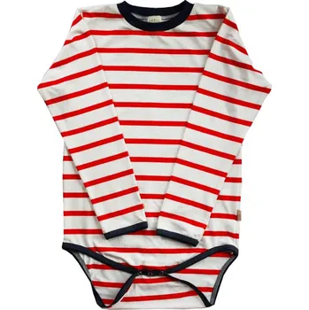 Body Needo Bambusové bodytriko (červený proužek) Velikost: 134