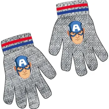 Módní doplněk Eplusm Chlapecké rukavice AVENGERS prstové šedé