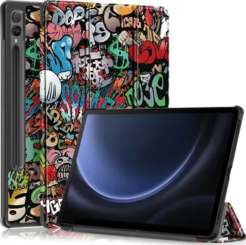 Příslušenství pro tablet Print chytré zavírací pouzdro na Samsung Galaxy Tab S9 FE+ - graffiti