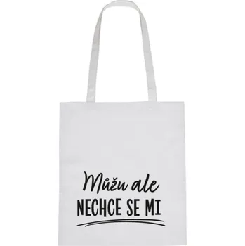 Nákupní taška Plátěná taška - Můžu ale nechce se mi Růžová