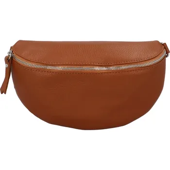 Kabelka Dámská kožená ledvinka světle hnědá - ItalY Tasaia hnědá