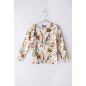 Dívčí tričko Tropická blůzka Lily Grey s přírodním potiskem 116 / 6 let