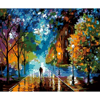 Malování podle čísel Noční ulice