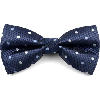 Motýlek Tmavě modrý motýlek s puntíky - Tailor Toki